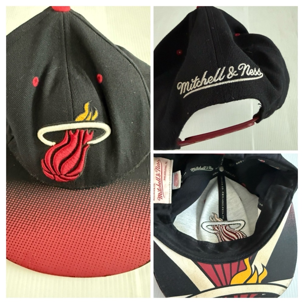 Miami Heat Mitchell and‎ Ness Stop On A Dime Snapback Cap Adjustable Wool Blend